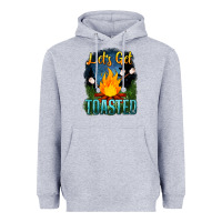 Heather Grey lets get toasted Heavyweight Hoodie - NancyCooperArtShop