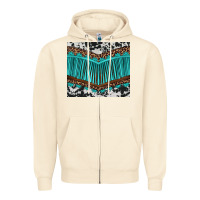 Sandshell western cowhide leopard turquoise fringed Zipper Hoodie - BarkalooDesign