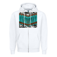 White western cowhide leopard turquoise fringed Zipper Hoodie - BarkalooDesign