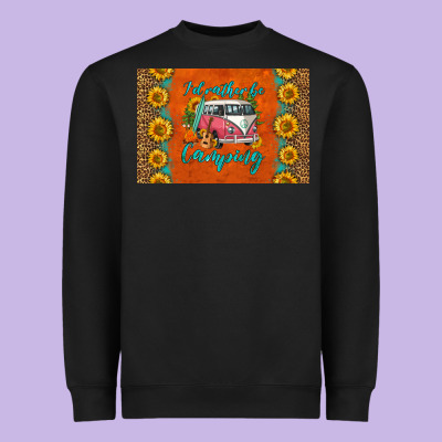 I'd Rather Be Camping Skinny Metal Can Holder Heavyweight Sweatshirt Designed By Hra Design Shop