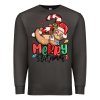 Smoke merry slothmas Premium Sweatshirt - MaliasSmallBusiness