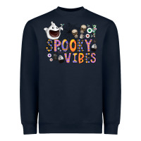 Navy spooky vibes Heavyweight Sweatshirt - CowhideDigitalArt