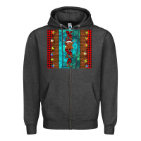 Charcoal Heather nana highland cow Christmas Zipper Hoodie - BarkalooDesign