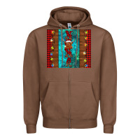Chestnut nana highland cow Christmas Zipper Hoodie - BarkalooDesign