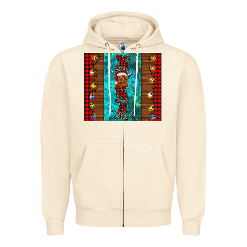 Nana Highland Cow Christmas Zipper Hoodie by BarkalooDesign | Teevron