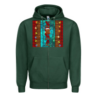 Sports Green nana highland cow Christmas Zipper Hoodie - BarkalooDesign