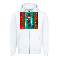 White nana highland cow Christmas Zipper Hoodie - BarkalooDesign