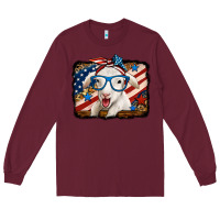 Burgundy 4th of july baby sheep Long Sleeve Tee - Jasminsmagicworld