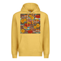 Antique Gold pumpkin plaid sunflower seamless Premium Hoodie - AdoDesignShop
