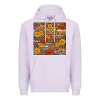 Lilac pumpkin plaid sunflower seamless Premium Hoodie - AdoDesignShop