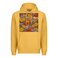 Mustard pumpkin plaid sunflower seamless Premium Hoodie - AdoDesignShop
