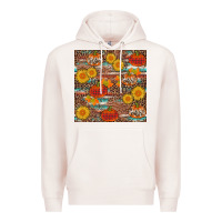 Pale Pink pumpkin plaid sunflower seamless Premium Hoodie - AdoDesignShop