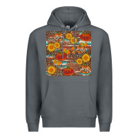Rock pumpkin plaid sunflower seamless Premium Hoodie - AdoDesignShop