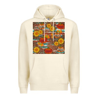 Sandshell pumpkin plaid sunflower seamless Premium Hoodie - AdoDesignShop