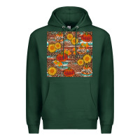 Sports Green pumpkin plaid sunflower seamless Premium Hoodie - AdoDesignShop