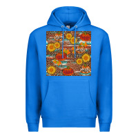 True Royal pumpkin plaid sunflower seamless Premium Hoodie - AdoDesignShop