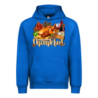 Cobalt Thankful with Turkey Urban Hoodie - texasbilliewilder