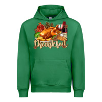 Emerald Thankful with Turkey Urban Hoodie - texasbilliewilder