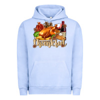 Pigment Grape Ice Thankful with Turkey Urban Hoodie - texasbilliewilder