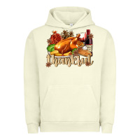 Pigment Pistachio Thankful with Turkey Urban Hoodie - texasbilliewilder