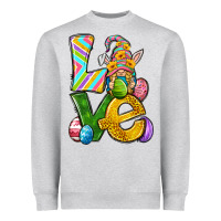 Heather Grey Love gnome Easter Heavyweight Sweatshirt - Neo Western