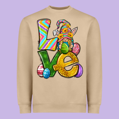 Love Gnome Easter Heavyweight Sweatshirt Designed By Neo Western
