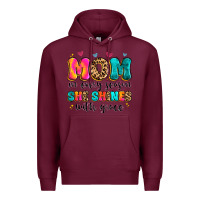 Burgundy mom in every season she shines with grace Premium Hoodie - Artiststas