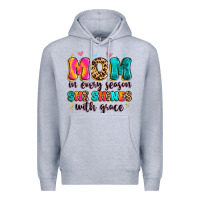 Heather Grey mom in every season she shines with grace Premium Hoodie - Artiststas