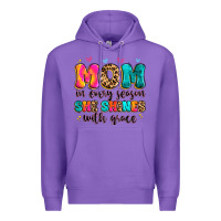 Purple mom in every season she shines with grace Premium Hoodie - Artiststas