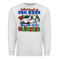 Oatmeal Heather jolliest bunch of postal workers this side of the Premium Sweatshirt - MaliasSmallBusiness