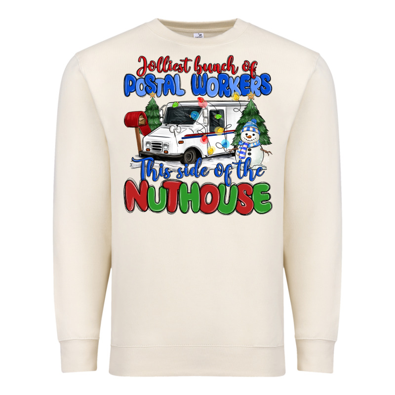 Jolliest Bunch Of Postal Workers This Side Of The Premium Sweatshirt by MaliasSmallBusiness | Teevron