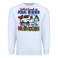 White jolliest bunch of postal workers this side of the Premium Sweatshirt - MaliasSmallBusiness