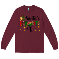 Burgundy santa's favorite elf Long Sleeve Tee - AdoDesignShop