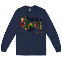 Navy santa's favorite elf Long Sleeve Tee - AdoDesignShop