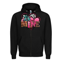 Black valentines day western hearts be mine Zipper Hoodie - Jasminsmagicworld