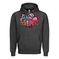 Charcoal Heather valentines day western hearts be mine Zipper Hoodie - Jasminsmagicworld