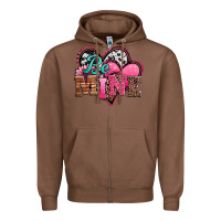Chestnut valentines day western hearts be mine Zipper Hoodie - Jasminsmagicworld