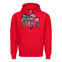 Red valentines day western hearts be mine Zipper Hoodie - Jasminsmagicworld