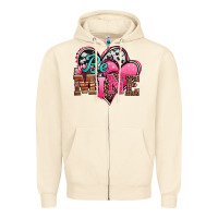 Sandshell valentines day western hearts be mine Zipper Hoodie - Jasminsmagicworld