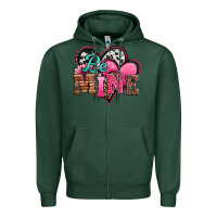 Sports Green valentines day western hearts be mine Zipper Hoodie - Jasminsmagicworld
