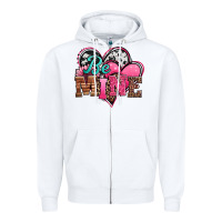 Valentines Day Western Hearts Be Mine Zipper Hoodie | Teevron