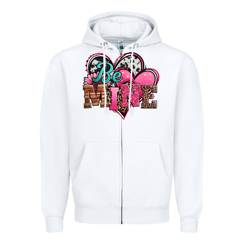 Valentines Day Western Hearts Be Mine Zipper Hoodie by Jasminsmagicworld | Teevron