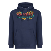 Navy god fidence Heavyweight Hoodie - MaliasSmallBusiness
