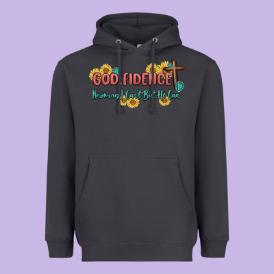 God Fidence Heavyweight Hoodie Designed By Maliassmallbusiness