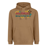 Toasted Coconut god fidence Heavyweight Hoodie - MaliasSmallBusiness