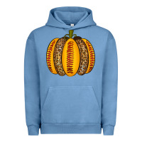 Pigment Pebble Blue Softball Pumpkin Urban Hoodie - texasbilliewilder