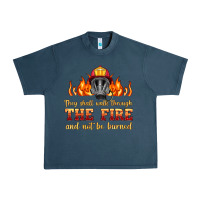 Midnight Navy the fire with firefighter air mask Urban Heavy Tee - HRA Design Shop