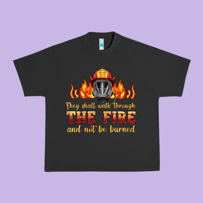 The Fire With Firefighter Air Mask Urban Heavy Tee Designed By Hra Design Shop