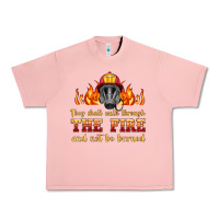 Salmon the fire with firefighter air mask Urban Heavy Tee - HRA Design Shop