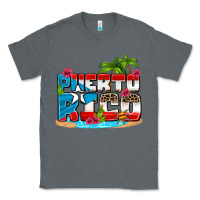 Charcoal Heather puerto rico and flowers with frog Classic Tee - AdoDesignShop